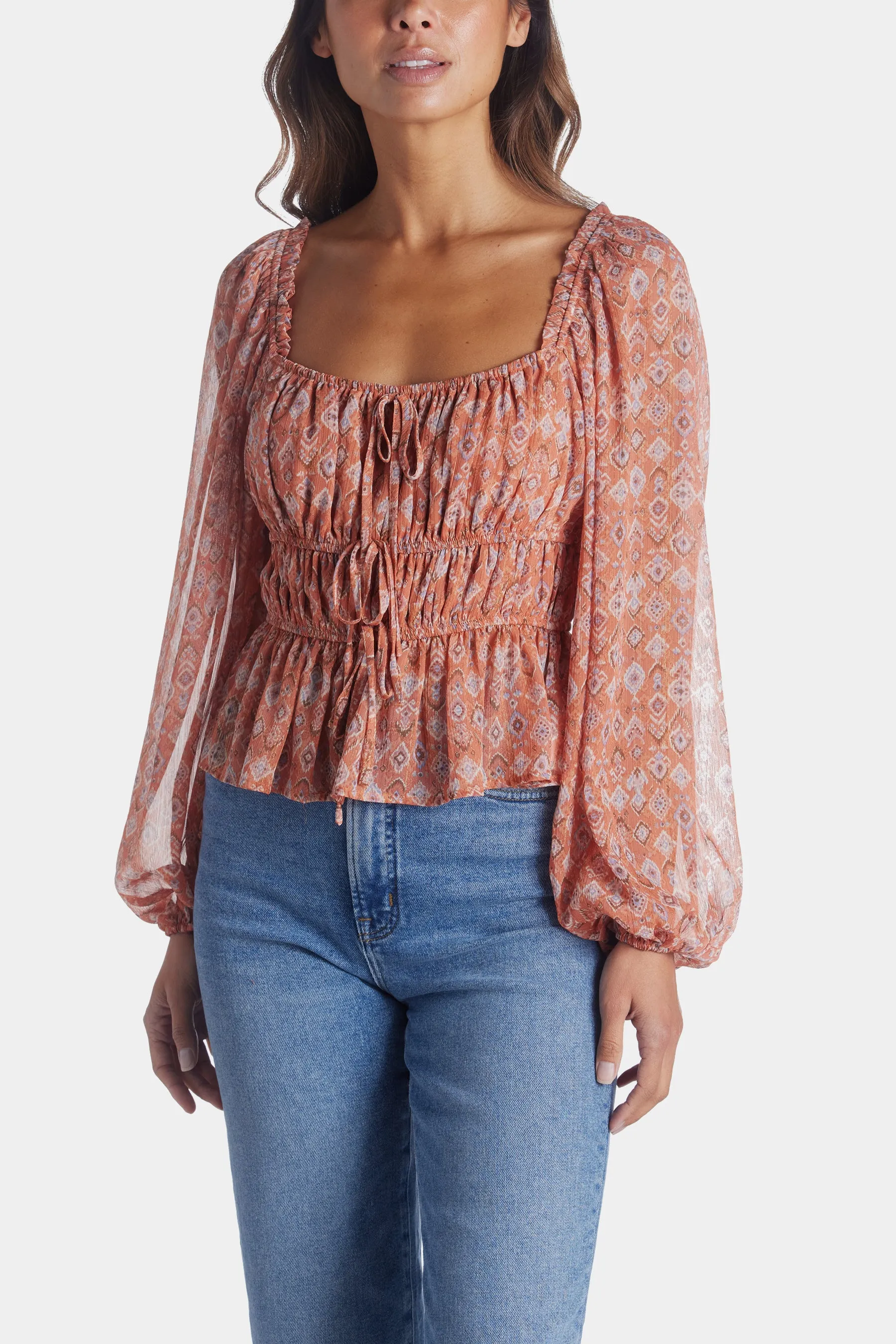 Printed Long Sleeve Blouse sold by Lord & Taylor