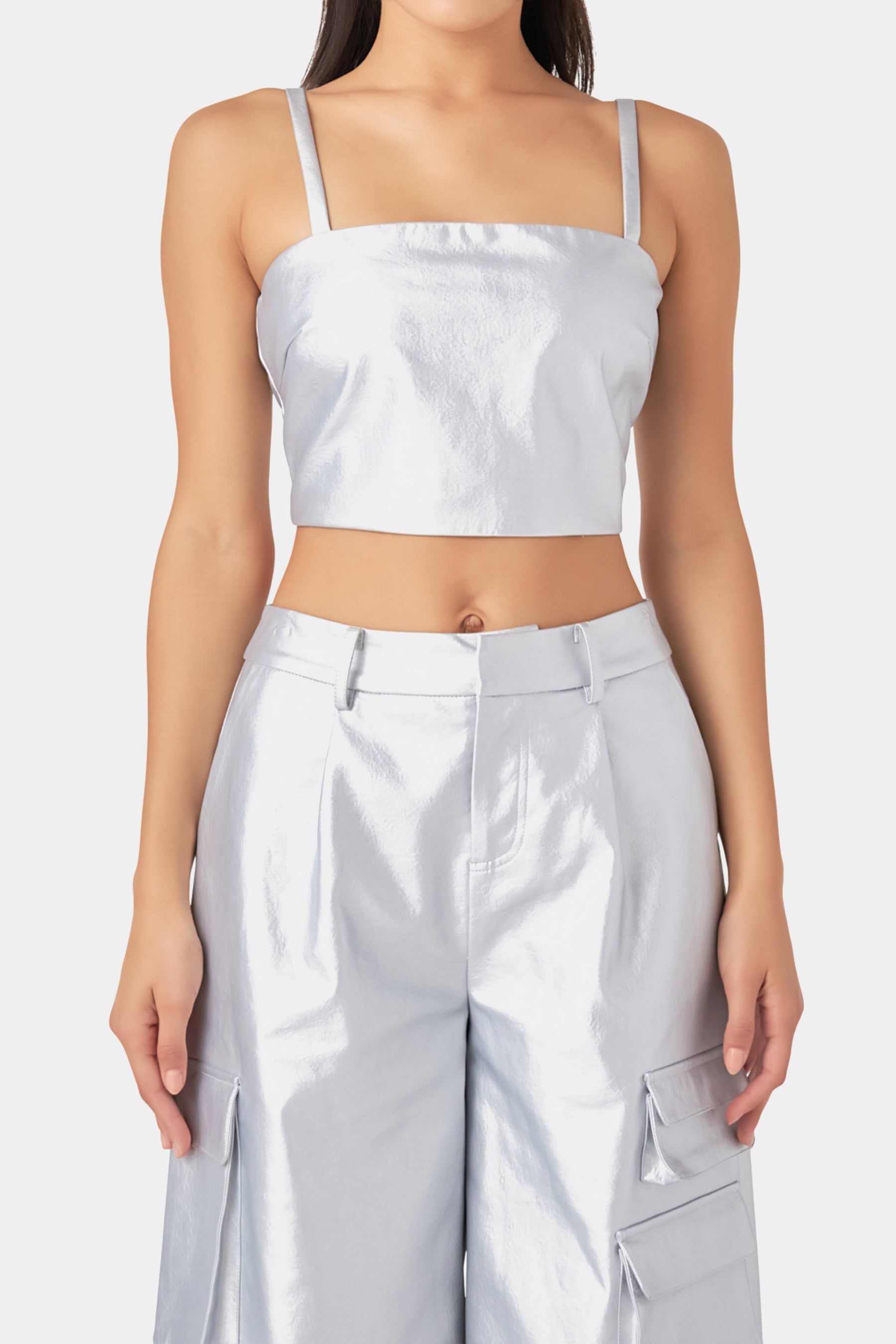 Faux Leather Crop Top sold by Lord & Taylor product image thumbnail 5