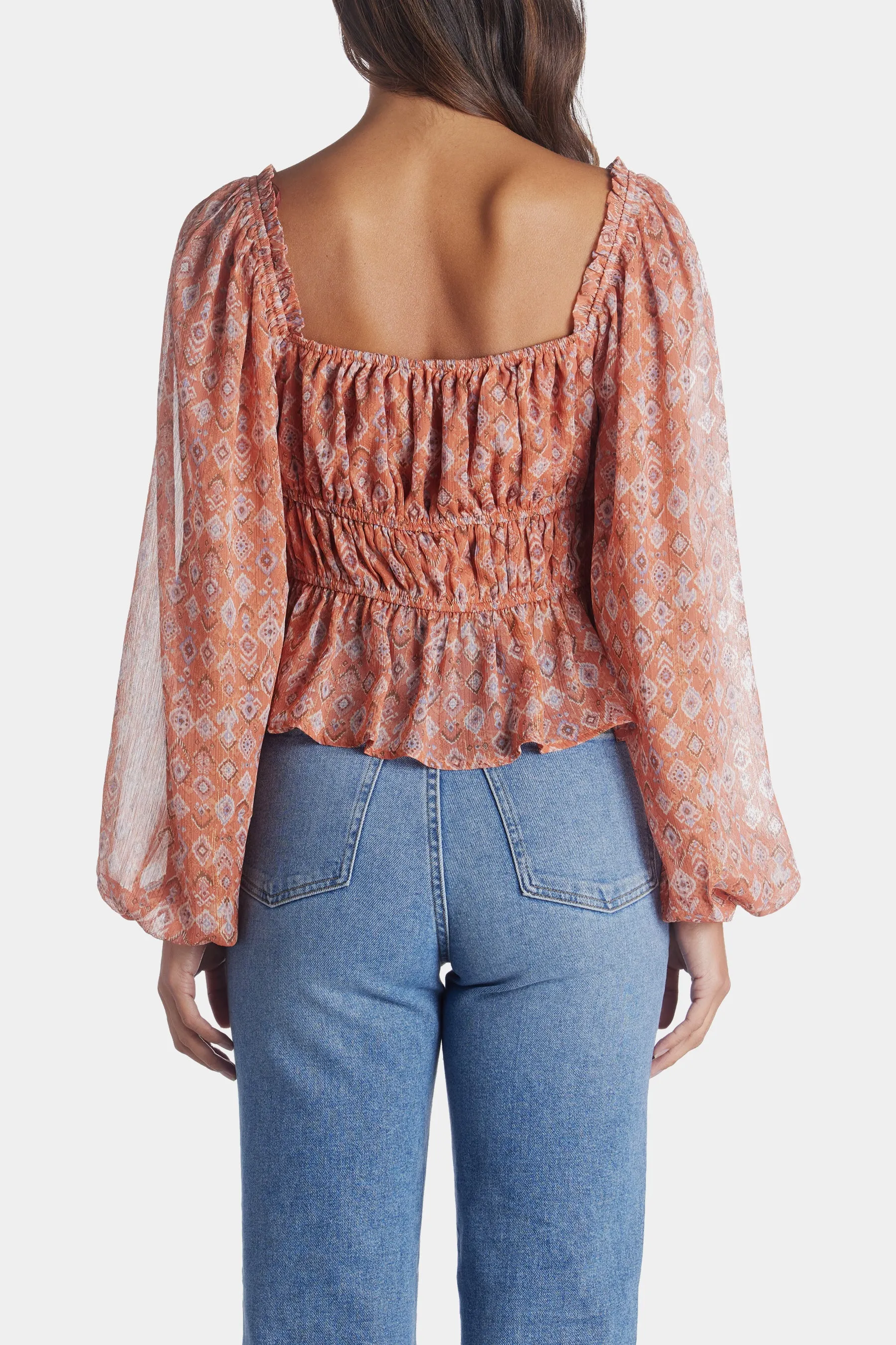 Printed Long Sleeve Blouse sold by Lord & Taylor product image thumbnail 5