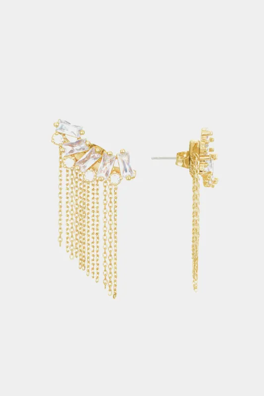 Baguette Crystal Three-In-One Ear Crawlers sold by Lord & Taylor