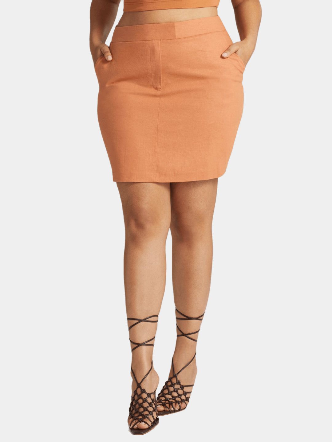Linen Mini Skirt sold by Lord & Taylor product image thumbnail 2