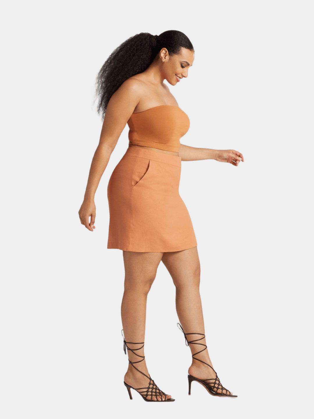 Linen Mini Skirt sold by Lord & Taylor product image thumbnail 3