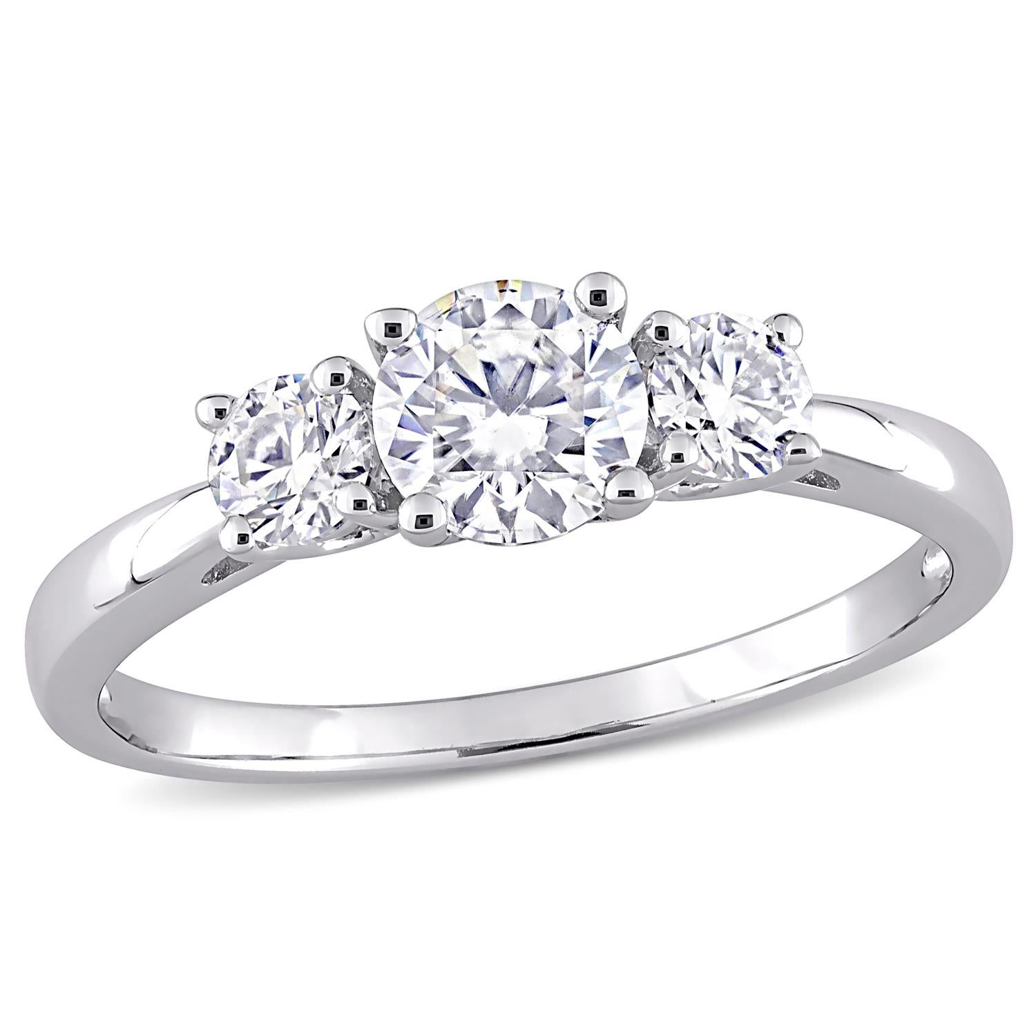 Moissanite 3-Stone Engagement Ring sold by Lord & Taylor product image thumbnail 5