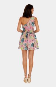 Delaney One Shoulder Fit & Flare Mini Dress sold by Lord & Taylor