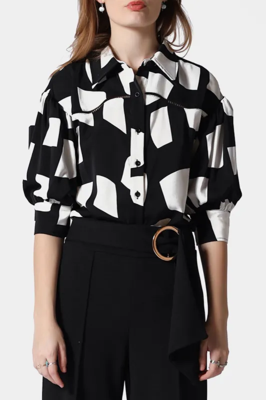 Puffed Sleeve Button Down Blouse sold by Lord & Taylor