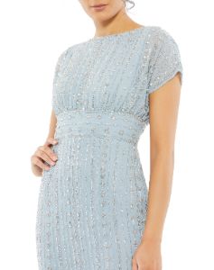Beaded Cap Sleeve Column Midi Dress sold by Lord & Taylor