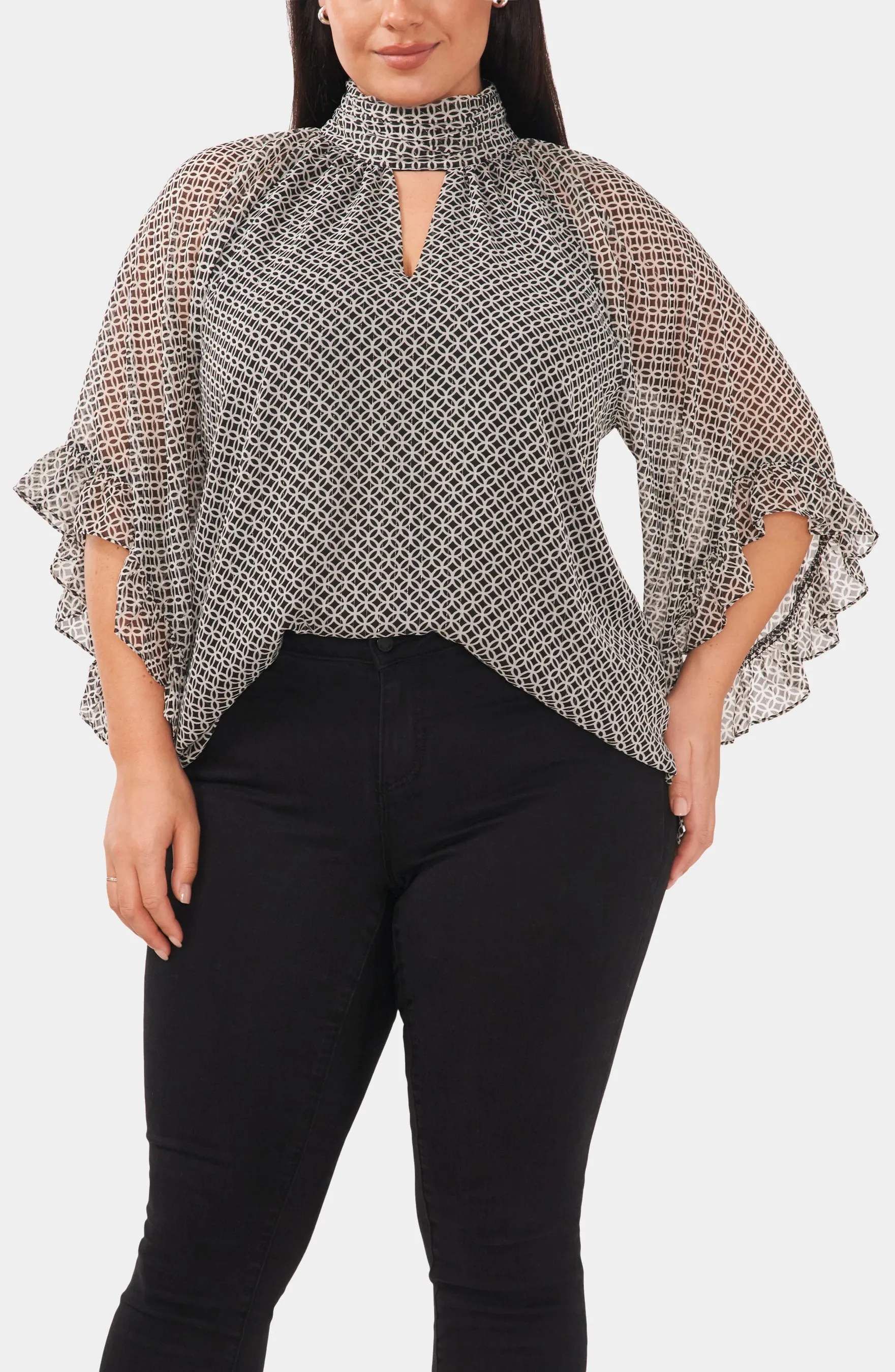 Raglan Key Hole Blouse sold by Lord & Taylor