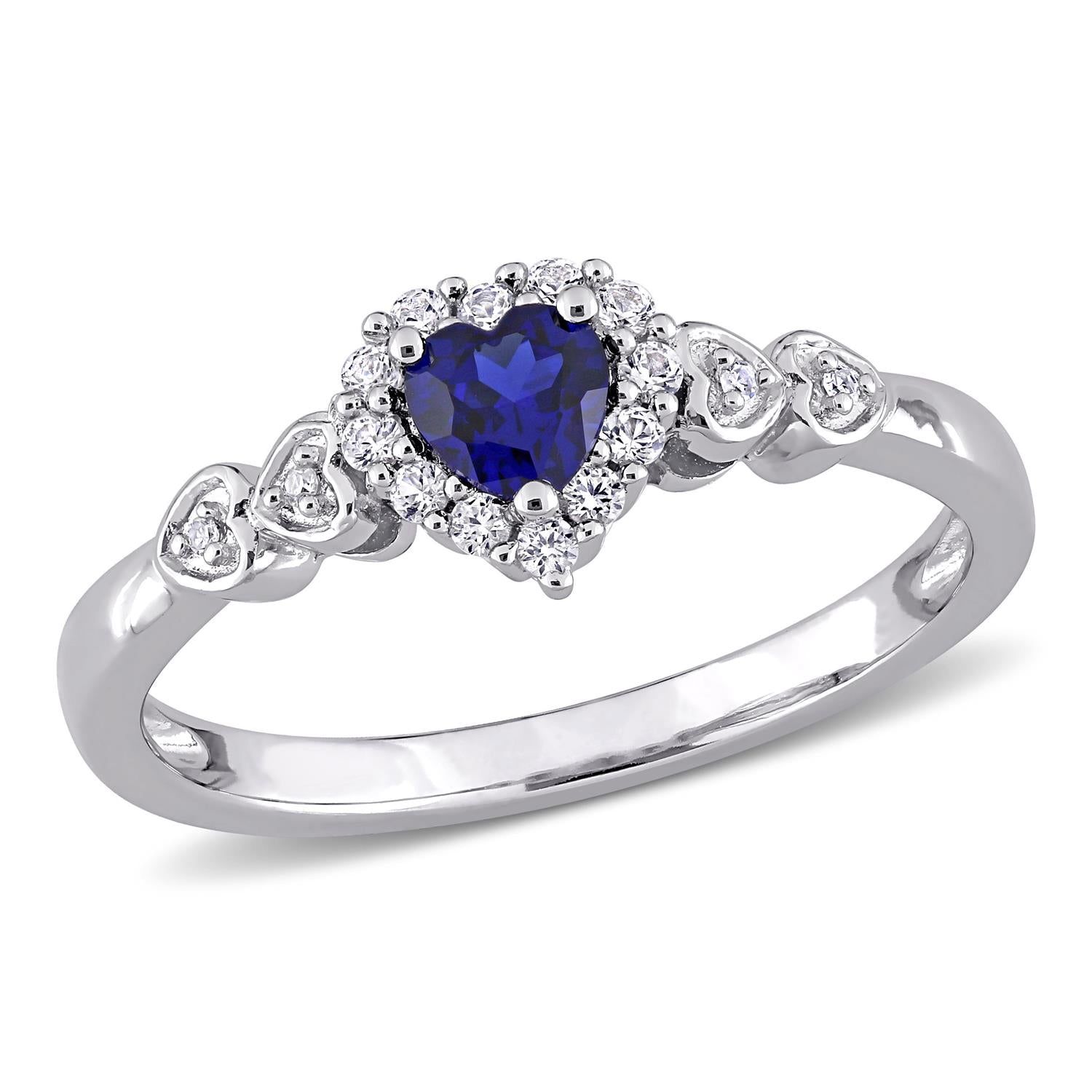 Lab-Created Blue an White Sapphire Ring sold by Lord & Taylor