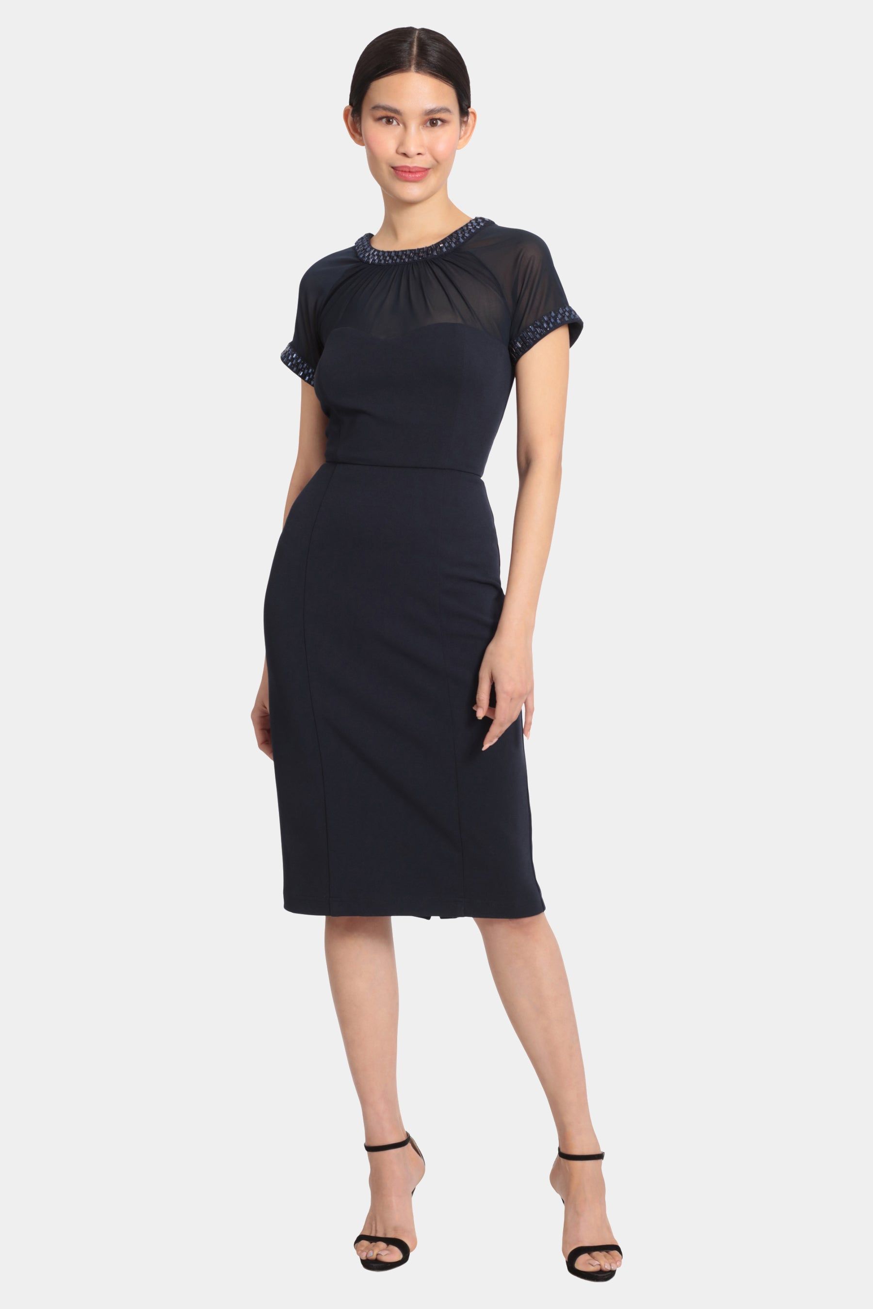 Illusion Dress With Beading sold by Lord & Taylor product image thumbnail 4