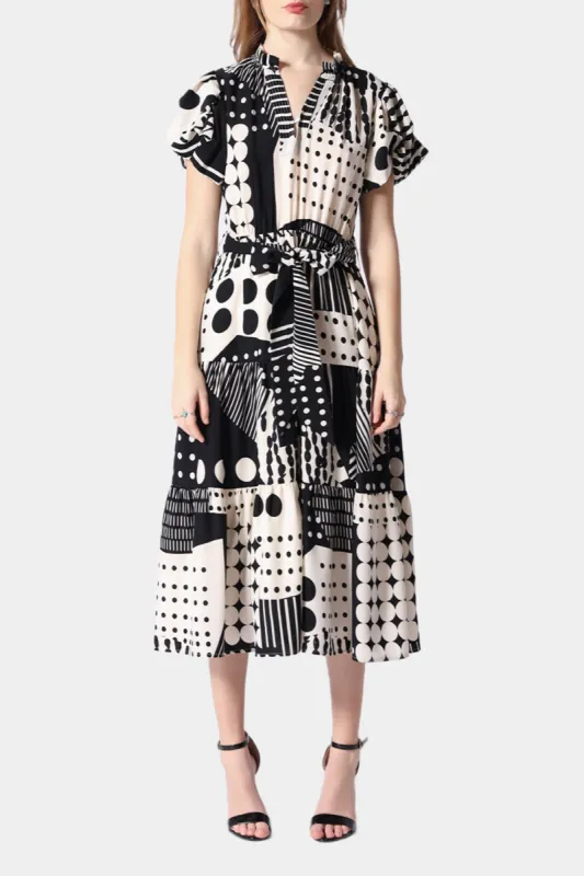Short Sleeve Pattern Midi Dress sold by Lord & Taylor