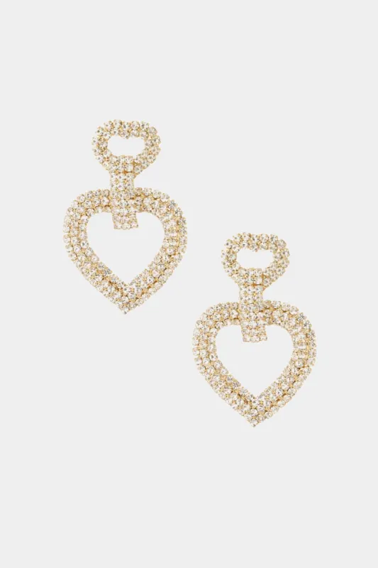 Dove Drop Heart Crystal Earrings sold by Lord & Taylor