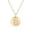 Yellow Sterling Silver Cubic Zirconia Letter Initial Disc Pendant Necklace sold by Lord & Taylor product image thumbnail 4