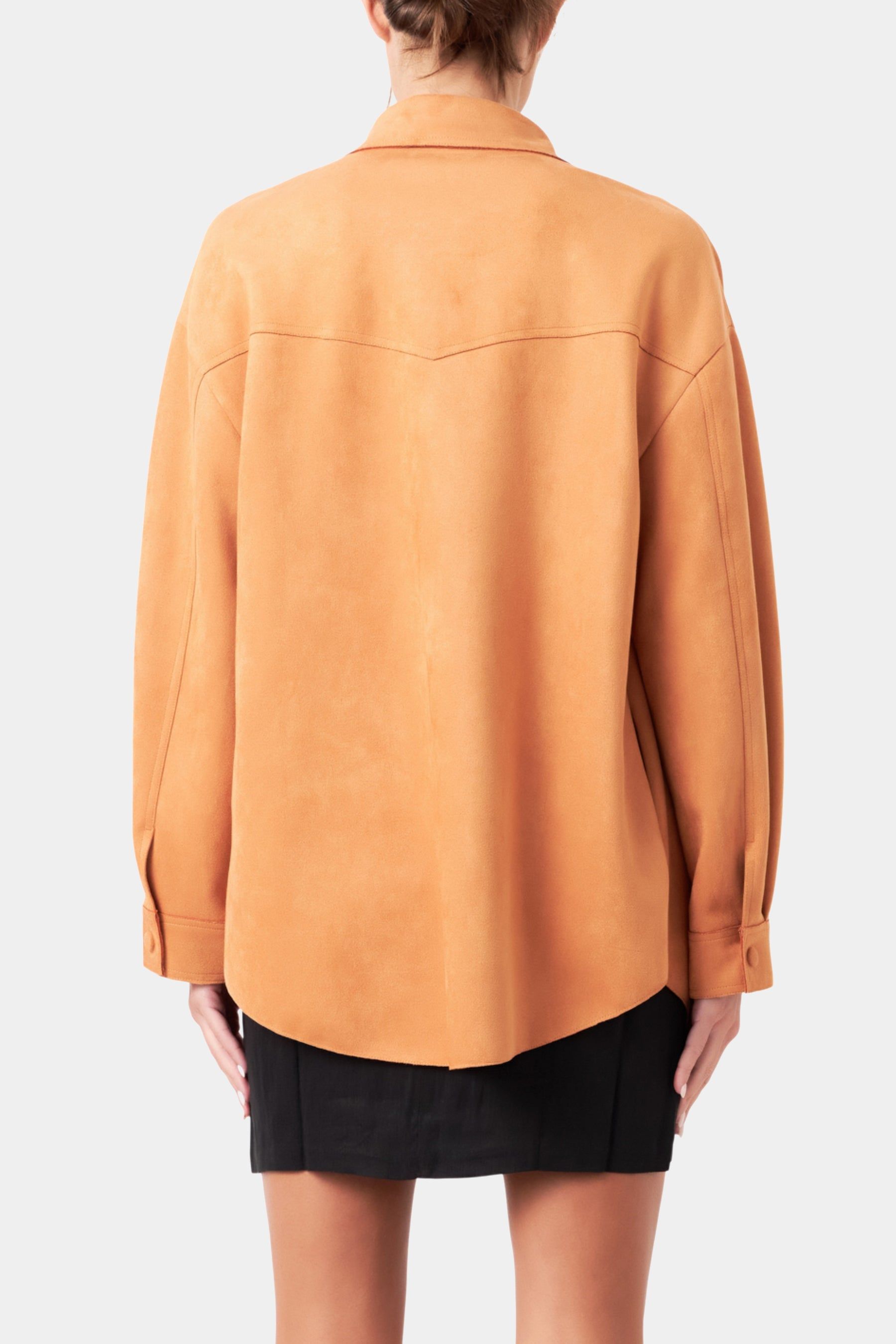 Oversized Suede Shirt sold by Lord & Taylor product image thumbnail 4