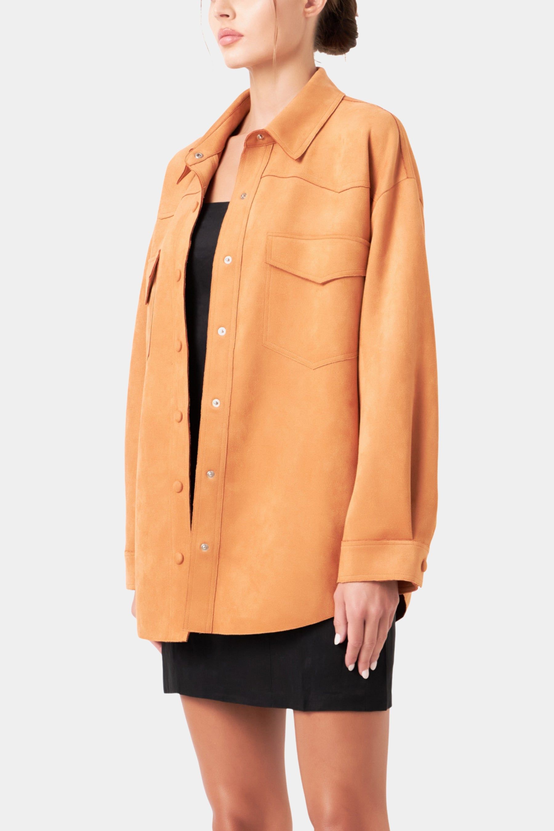 Oversized Suede Shirt sold by Lord & Taylor product image thumbnail 2