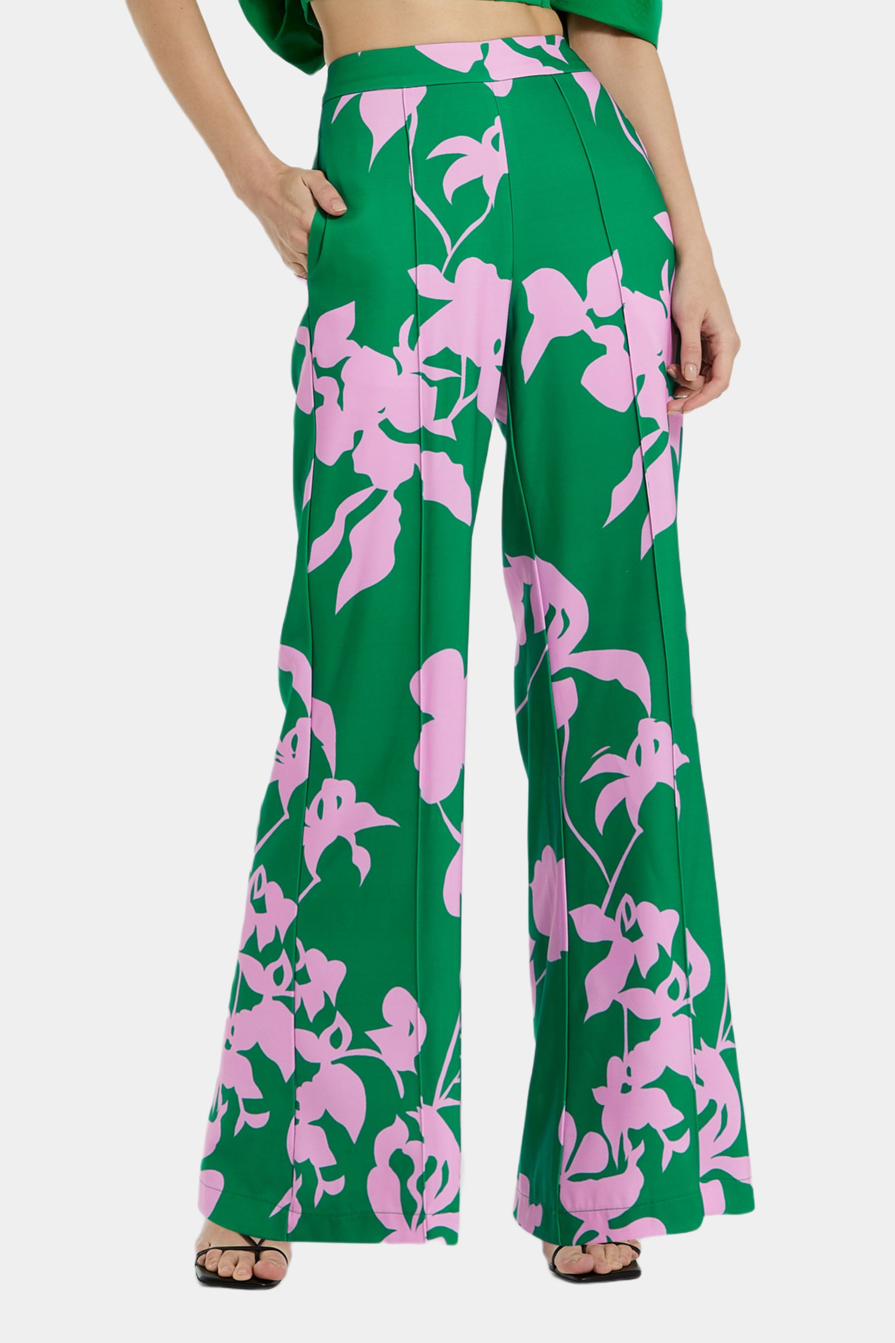 Printed Crepe High Waisted Wide Leg Trouser sold by Lord & Taylor product image thumbnail 3