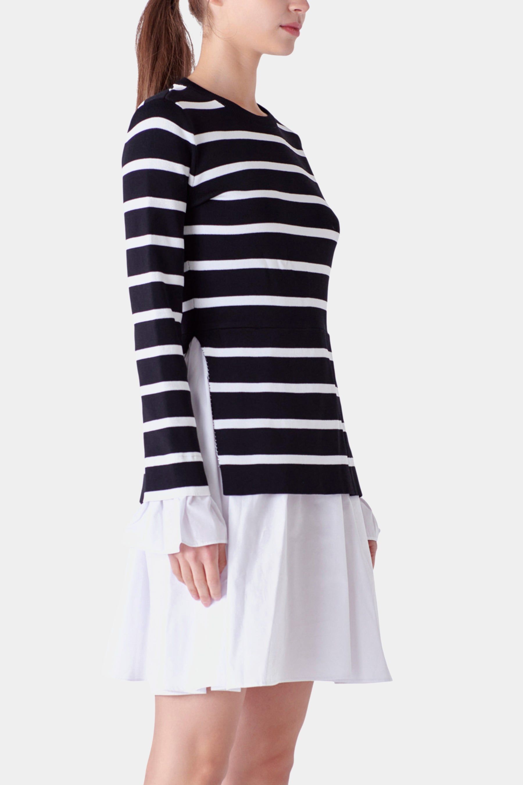 Poplin Combo Knit Dress sold by Lord & Taylor product image thumbnail 2