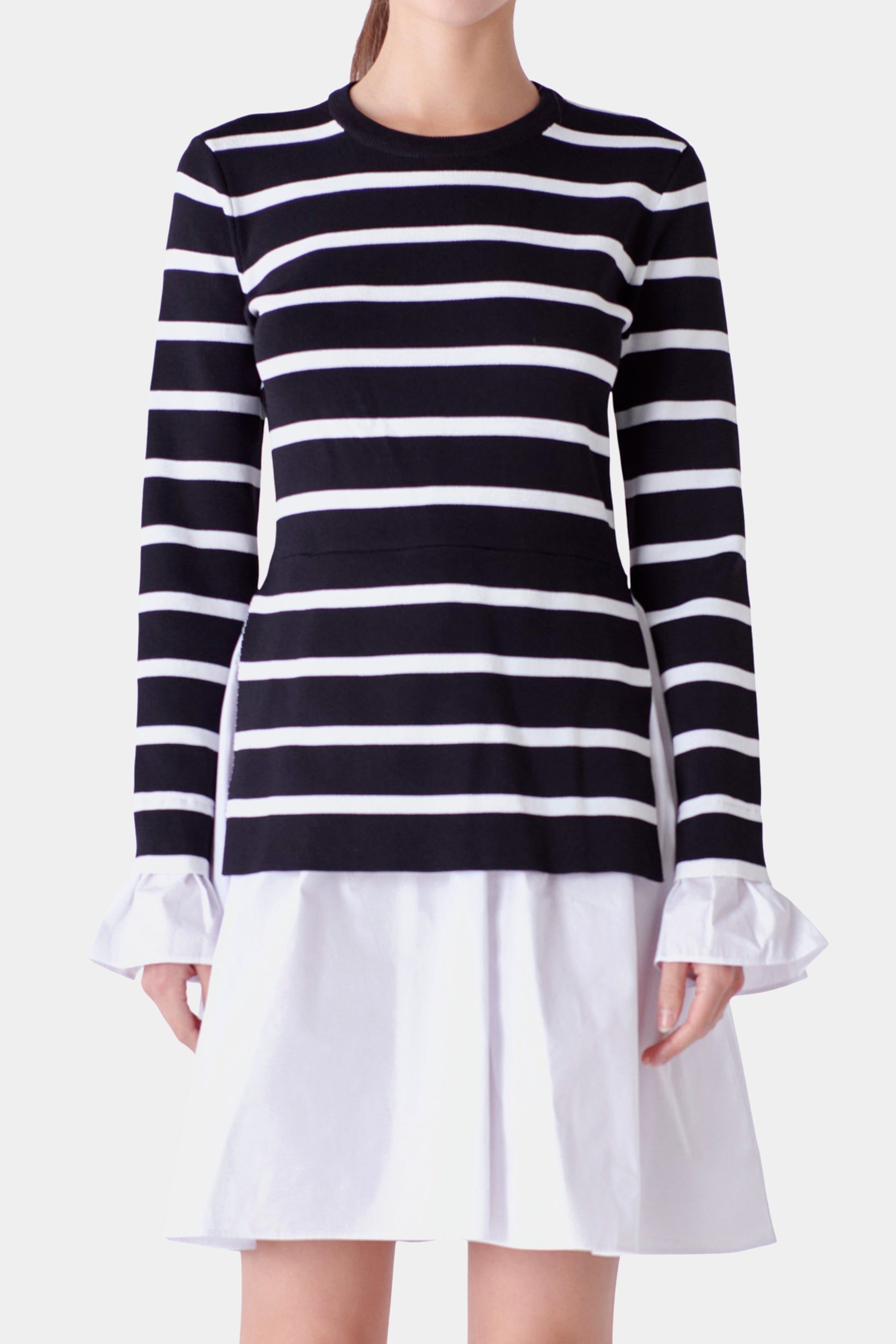 Poplin Combo Knit Dress sold by Lord & Taylor product image thumbnail 4