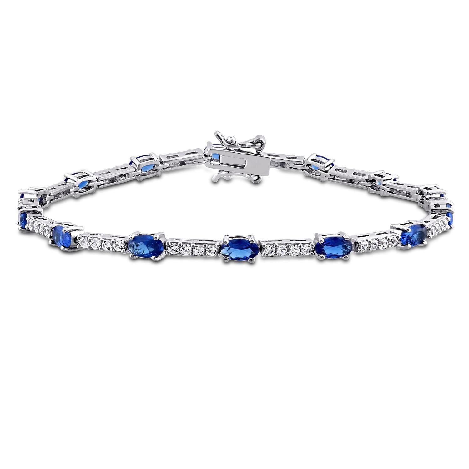 Lab-Created Sapphire Bracelet sold by Lord & Taylor product image thumbnail 4