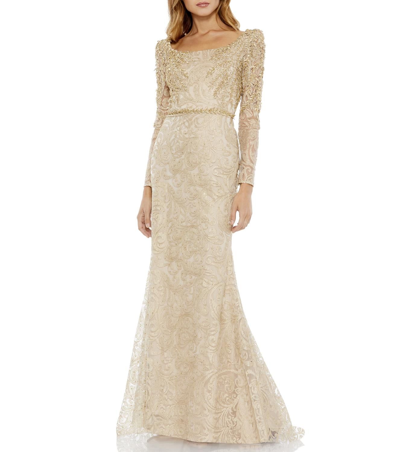 Long Sleeve Trumpet Gown sold by Lord & Taylor product image thumbnail 4