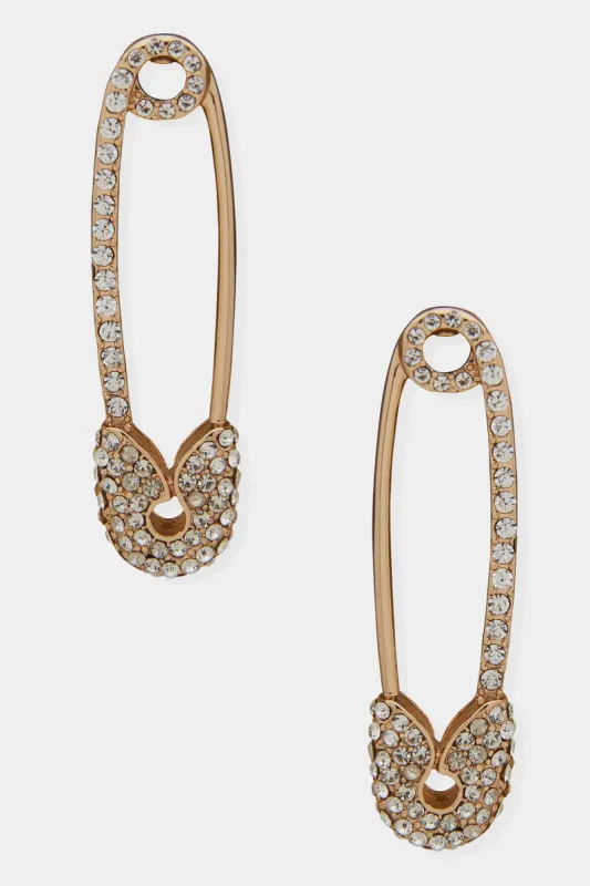 Gold Safety Pin Earrings sold by Lord & Taylor