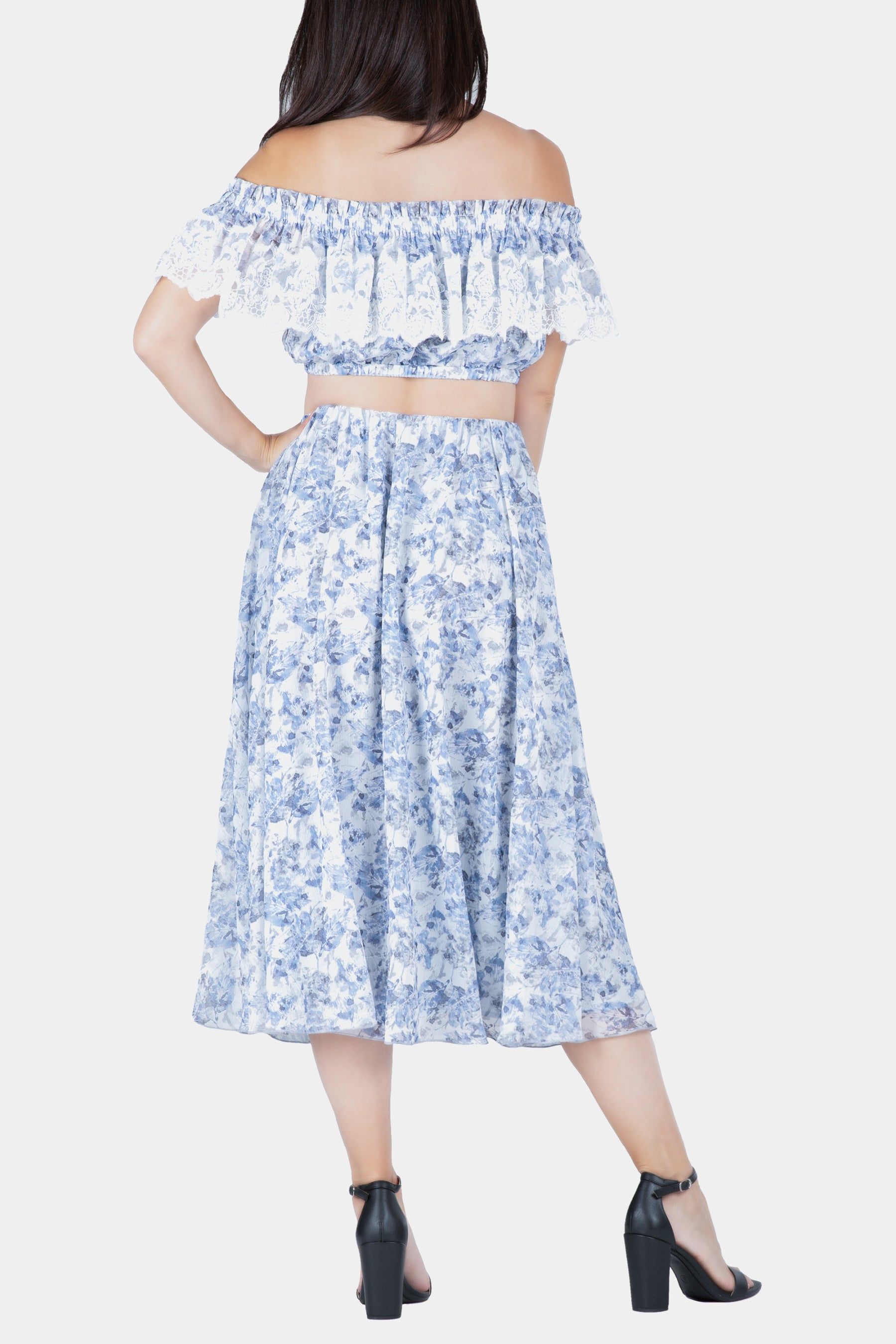 Set Off-Shoulder Top With A-Line Skirt sold by Lord & Taylor product image thumbnail 5