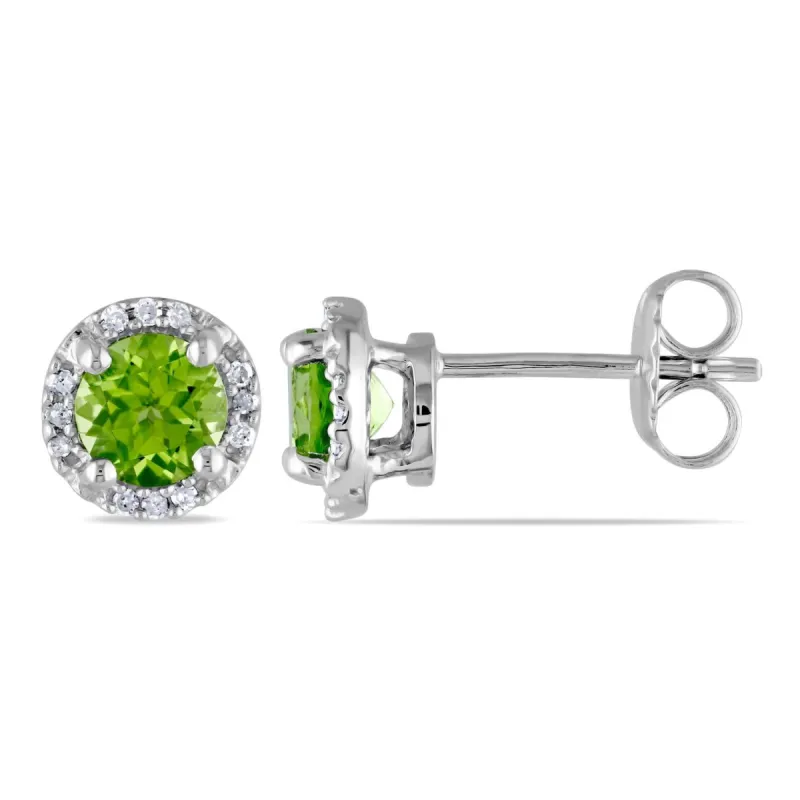 Peridot and Diamond Earrings sold by Lord & Taylor