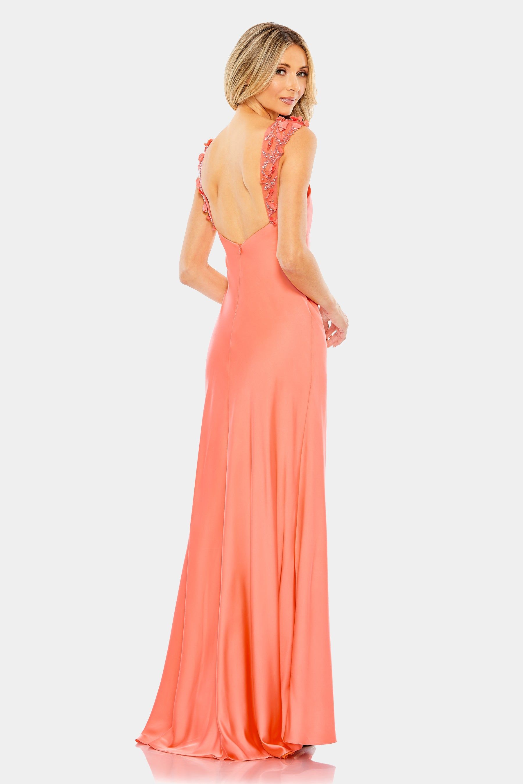 Embellished Cap Sleeve Empire Waist Column Gown sold by Lord & Taylor product image thumbnail 3