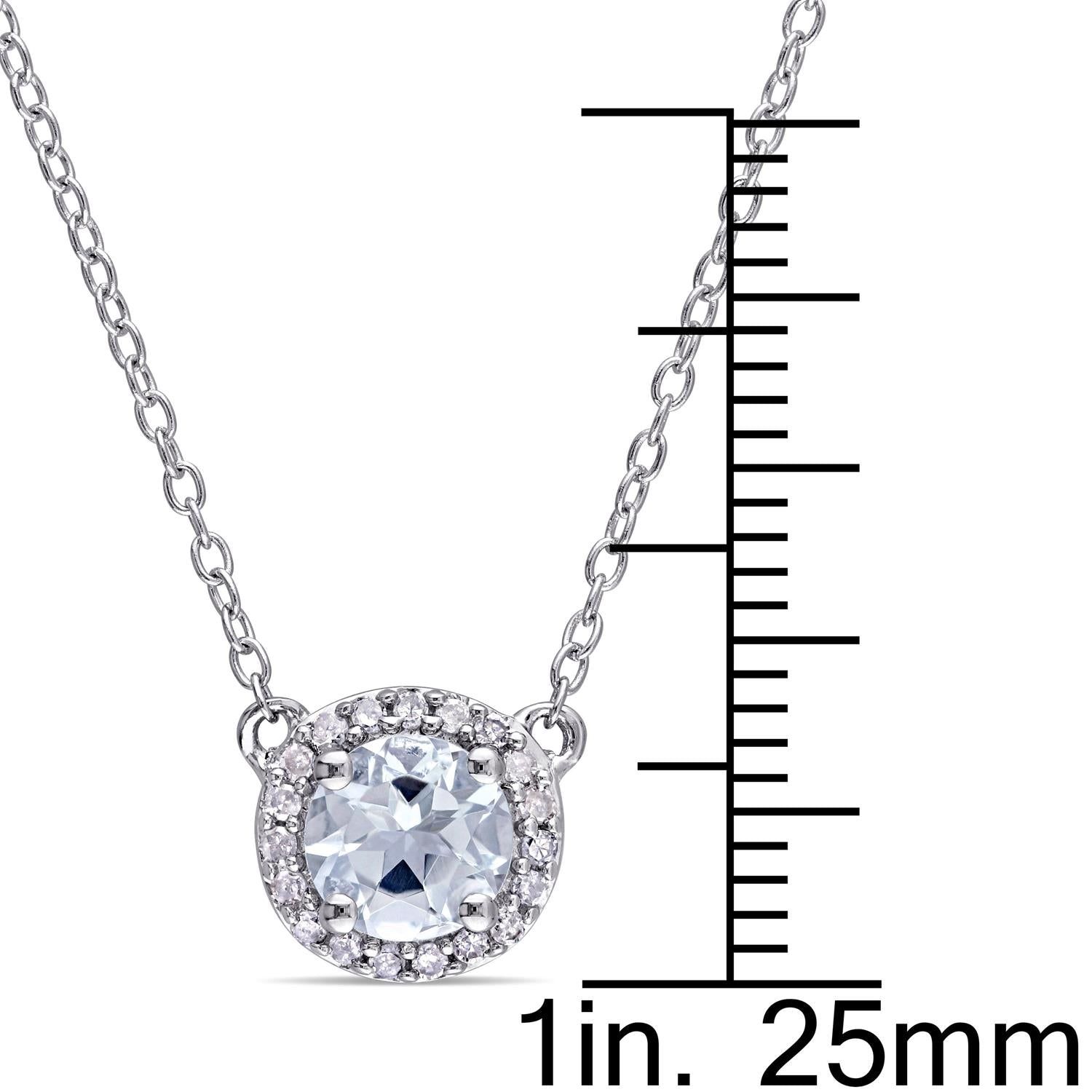 Aquamarine and Diamond Necklace sold by Lord & Taylor product image thumbnail 2