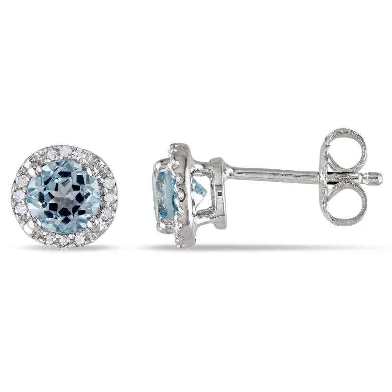 Blue Topaz and Diamond Earrings sold by Lord & Taylor