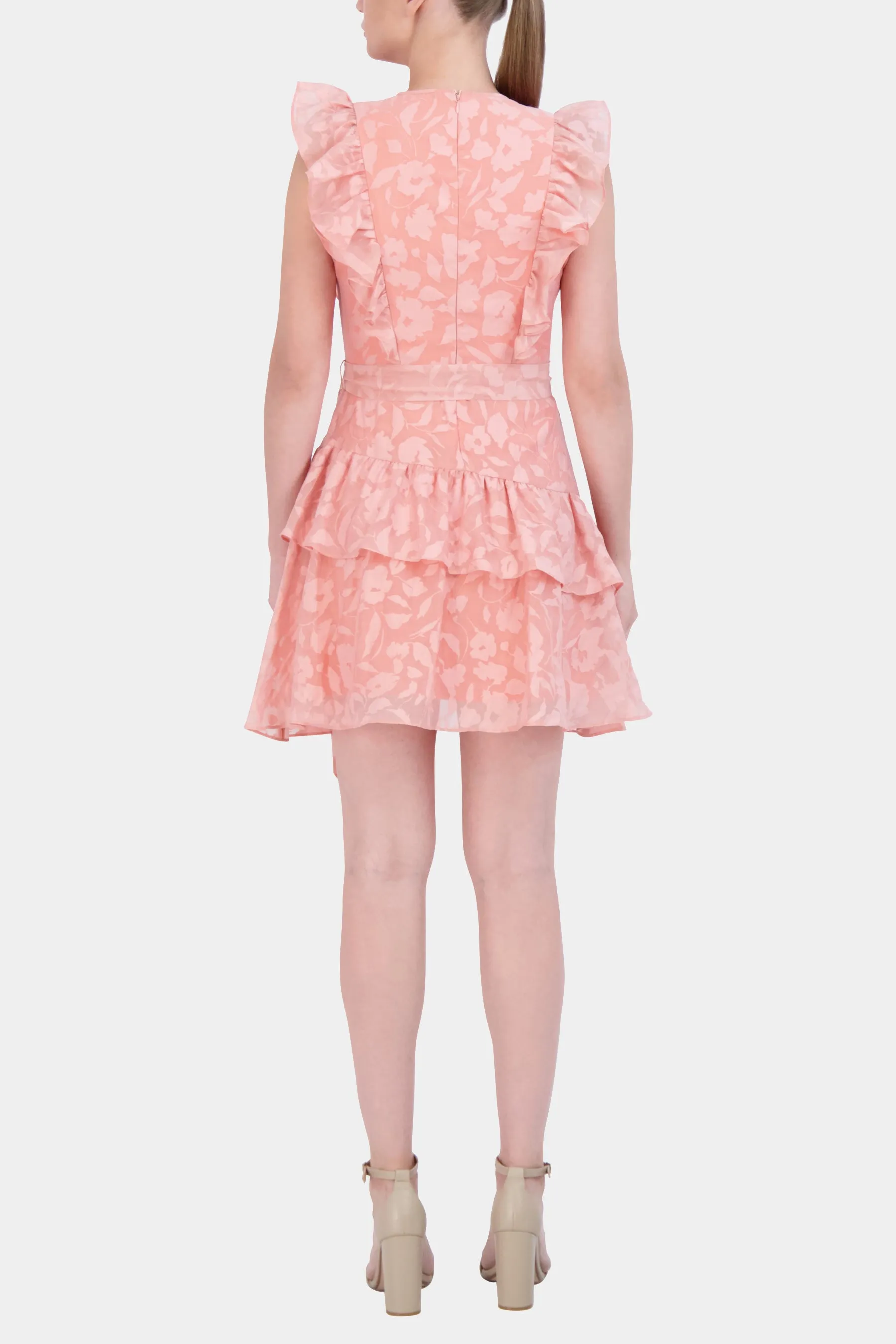 Floral Ruffle Cap Sleeve Cocktail Dress sold by Lord & Taylor product image thumbnail 3