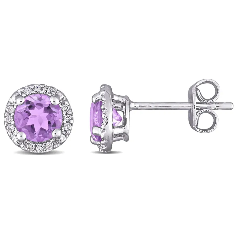 Amethyst and Diamond Earrings sold by Lord & Taylor