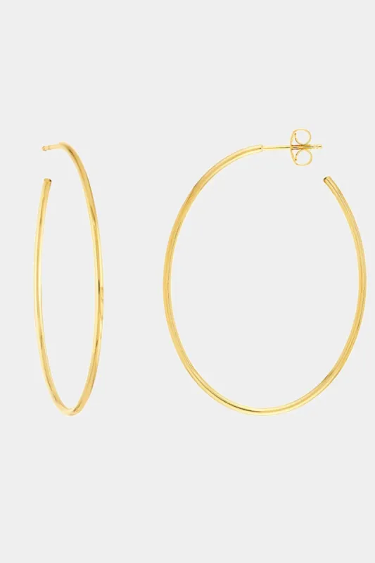 Thin Oval Post Hoop Earrings sold by Lord & Taylor