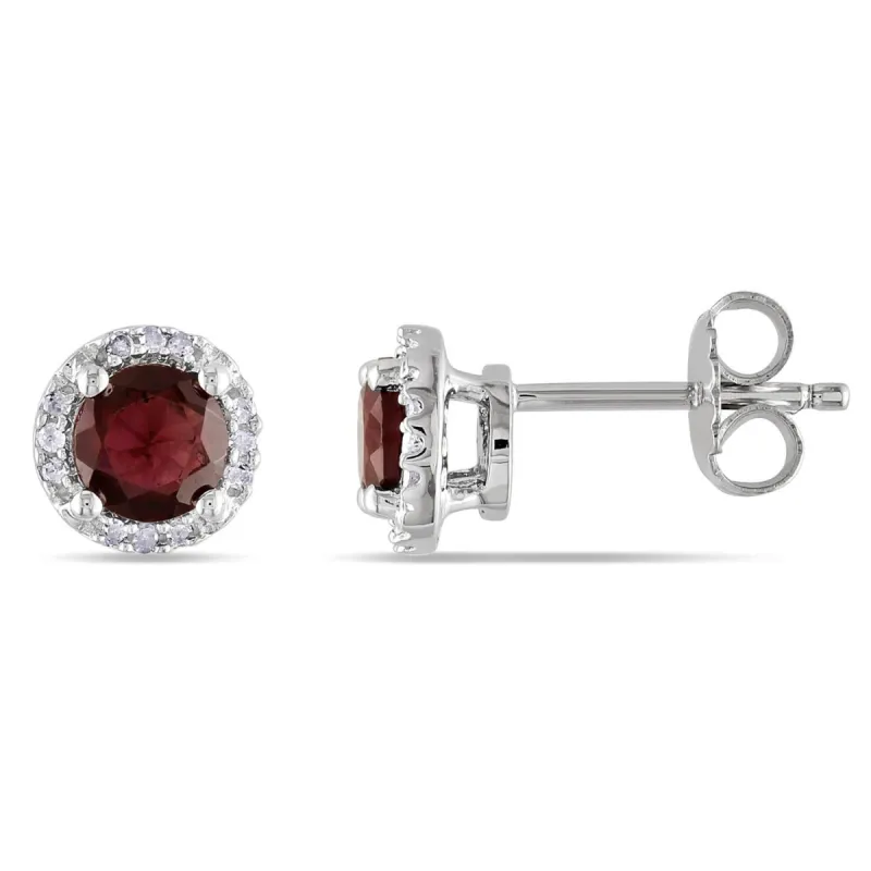 Garnet and Diamond Earrings sold by Lord & Taylor