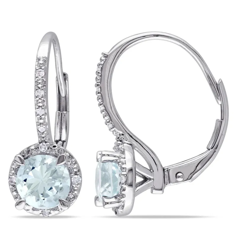 Aquamarine and Diamond Earrings sold by Lord & Taylor