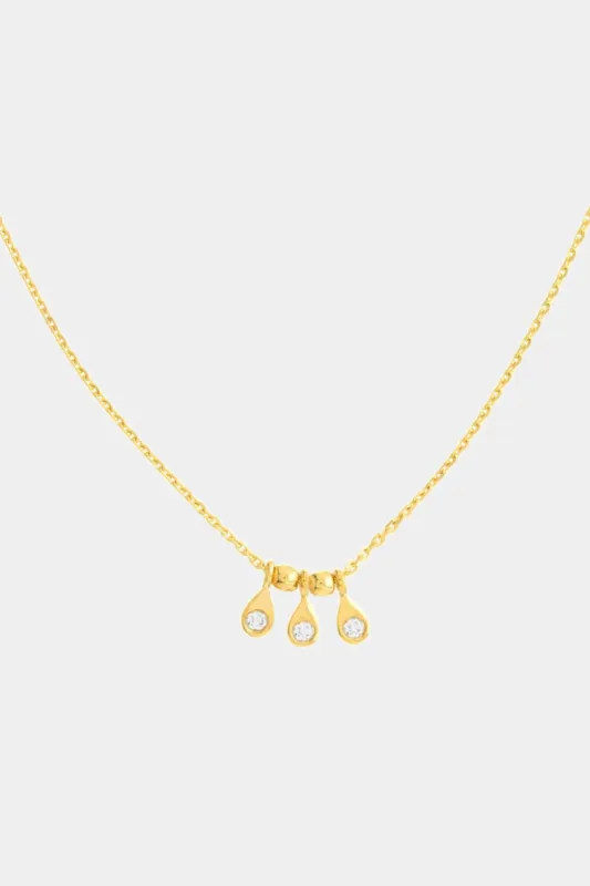 Mini Teardrop Dangle Trio And Bead Necklace sold by Lord & Taylor