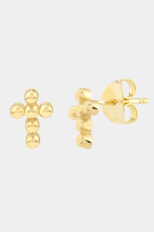Bead Cross Stud Earring sold by Lord & Taylor