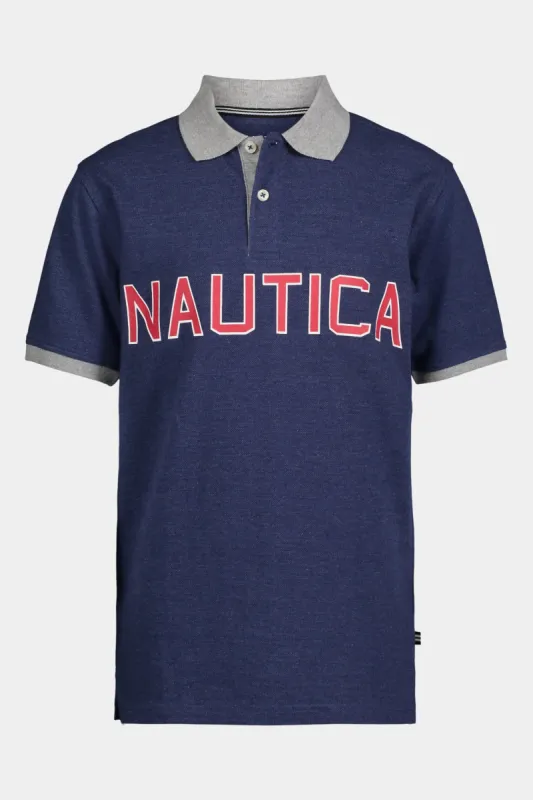 Boys Bold Graphic Polo T-shirt made by Nautica