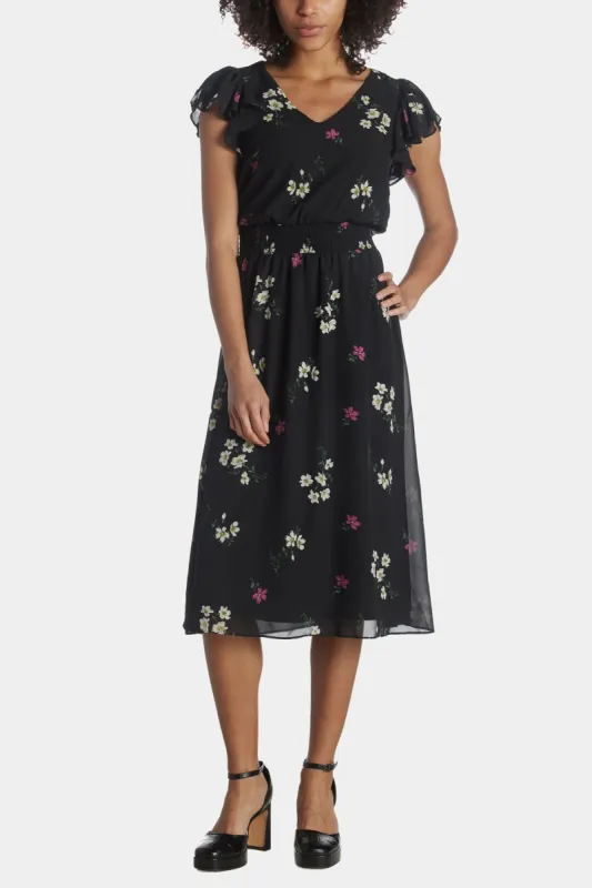 Ruffle Short Sleeve V Neck Tiered Dress sold by Lord & Taylor