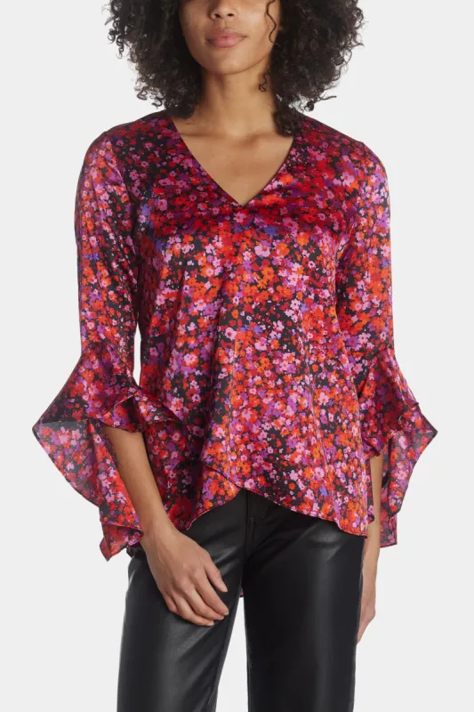 V Neck Flutter Sleeve Blouse sold by Lord & Taylor
