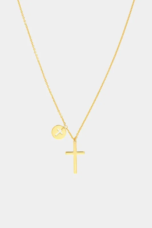 Cutout Cross Disc Dangle And Cross Necklace sold by Lord & Taylor