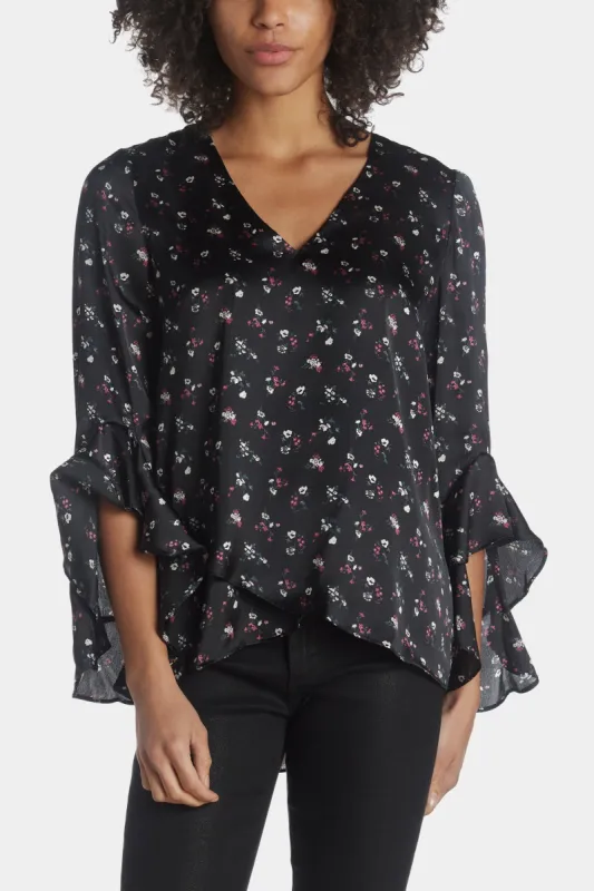 V Neck Flutter Sleeve Blouse sold by Lord & Taylor
