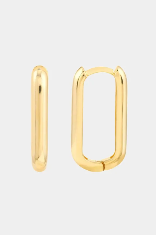 Oblong Polished Mini Hoop Earrings sold by Lord & Taylor