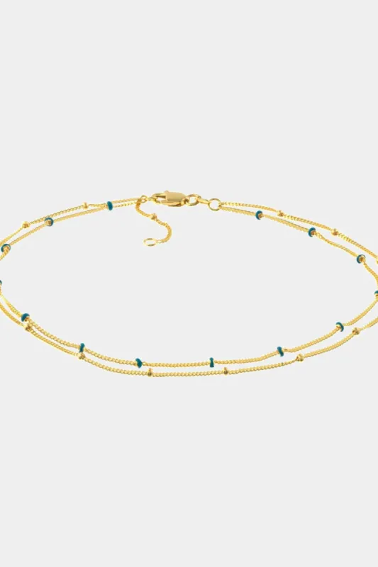 Enamel & Saturn Adjustable Anklet sold by Lord & Taylor