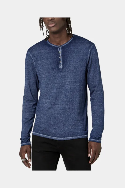 Kaduk Burnout Henley Shirt sold by Lord & Taylor