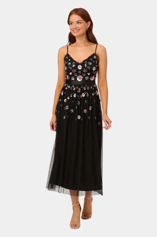 Multi Floral Beaded Dress sold by Lord & Taylor