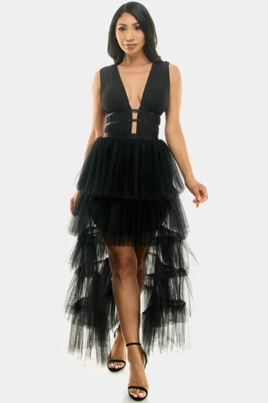 Tiered High Low Gown sold by Lord & Taylor