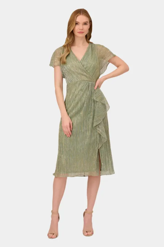 Metallic Crinkle Midi Dress sold by Lord & Taylor