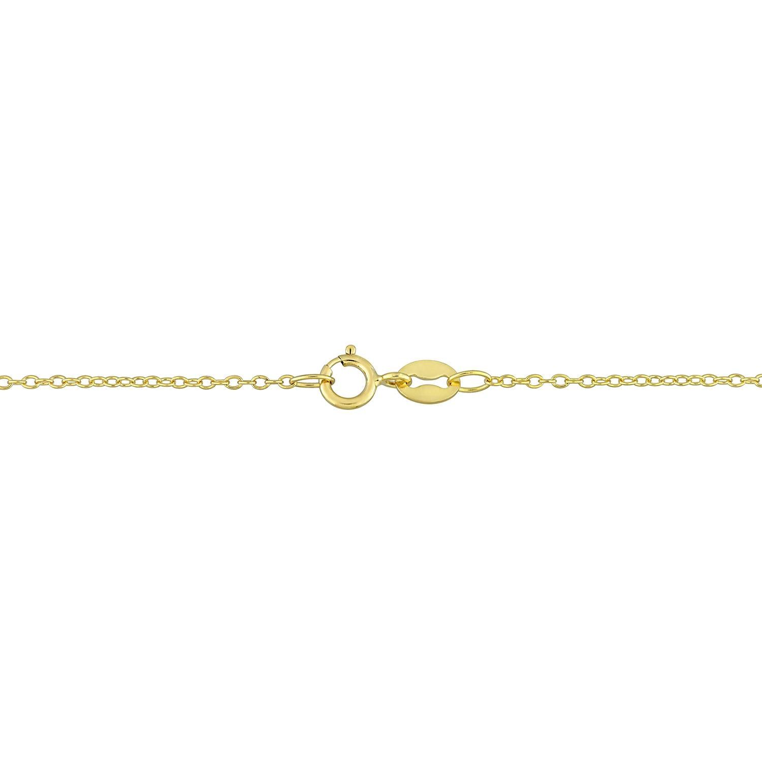 Created White Sapphire Halo Necklace sold by Lord & Taylor product image thumbnail 2