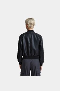 Vegan Leather Zip Up Bomber Jacket sold by Lord & Taylor