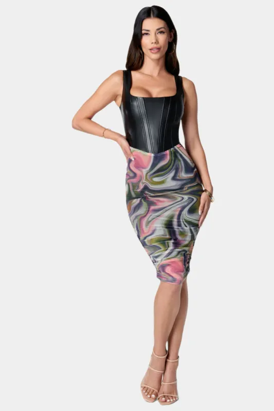 Square Neck Corset Dress sold by Lord & Taylor